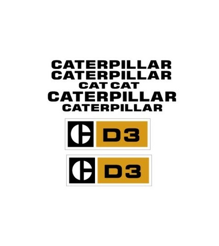 Caterpillar CAT D3 Raupen-/Planierraupenaufkleber Set Aufkleber Vinyl 3M Traktor D 3