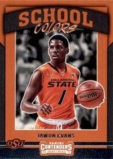 2017-18 Panini Contenders Draft School Colors Rookie #23 Jawun Evans Oklahoma St