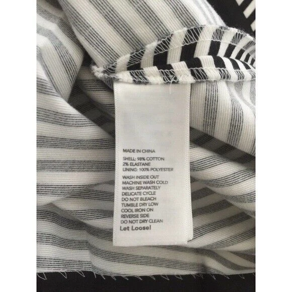 Abito Kate Spade a righe bianco nero aderente e svasato senza maniche mini girocollo XS 2