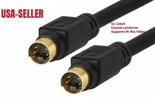 3-FT S-Video Gold-Plated SVHS Mini-Din 4 PIN SVideo M/M Video/Camcorder Cable 