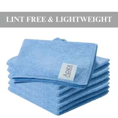 APEX BUSINESS SUPPLIES 10x Microfibre Cloth 32x32 CM Streak & Lint Free Cleaning Cloth Duster Car Cloth