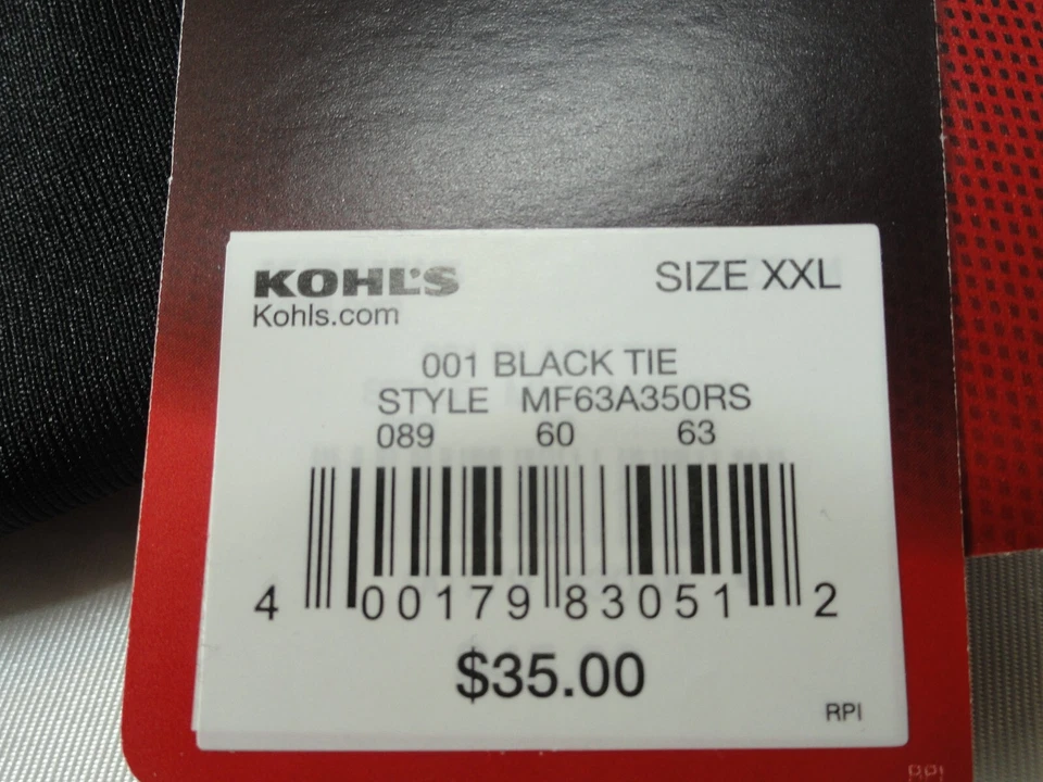 Men's FILA SPORTS RUNNING PANTS, Long Leg, Black Tie, XXL Moisture Wicking, NWT - Image 4 of 4