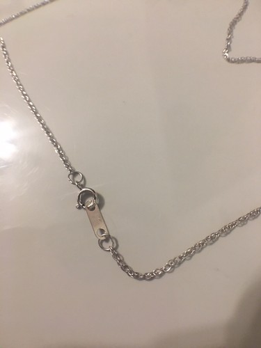 Christian Bernard diamantblau Saphir 14K Weißgold Anhänger Halskette - Bild 6 von 6