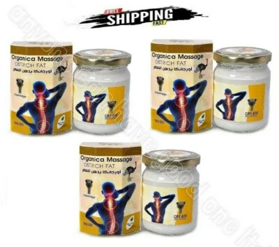 3 Pack Lotus Massage Natural Ostrich Fat Ointment Knee Joints Bone Pain 145 g