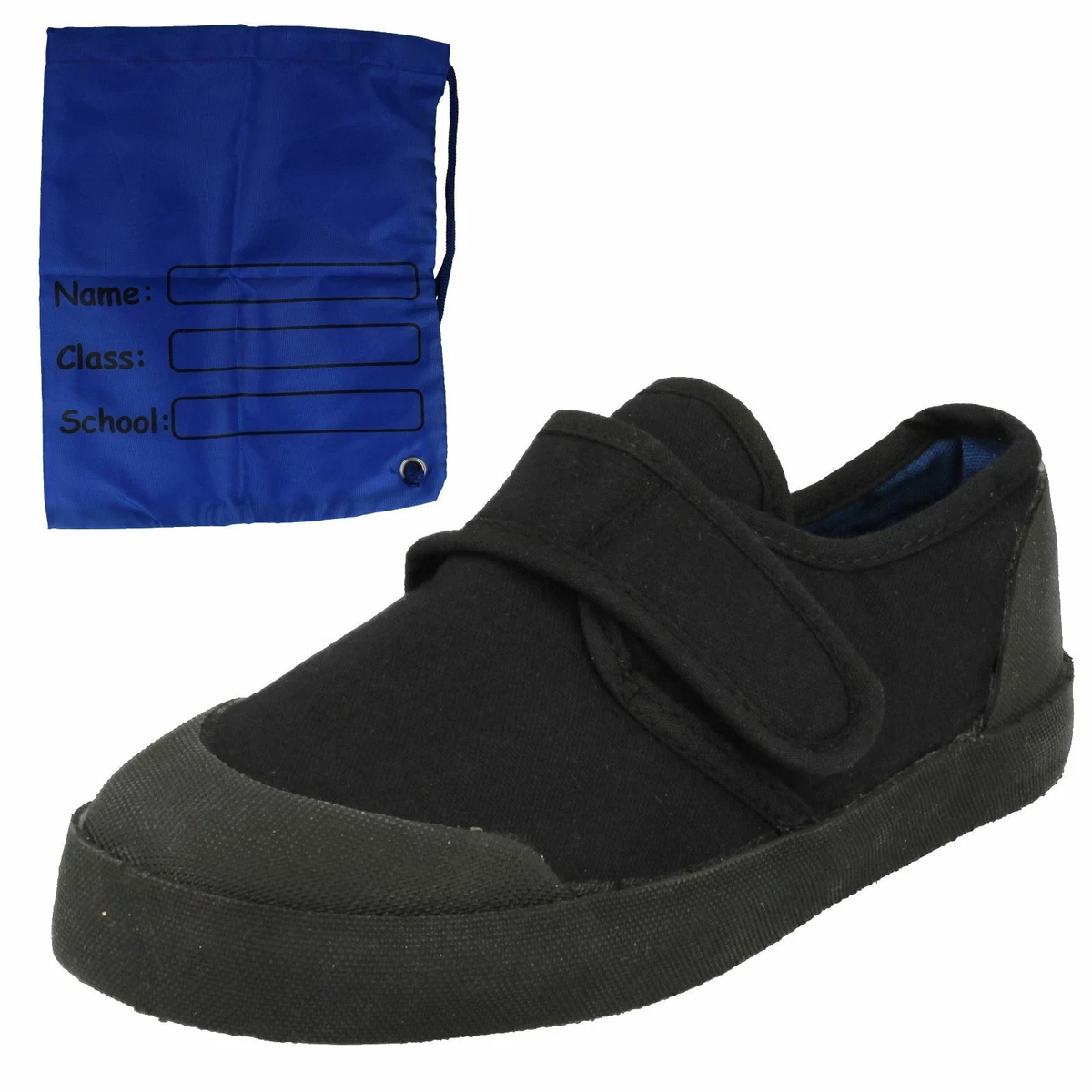 Childrens black deals plimsolls