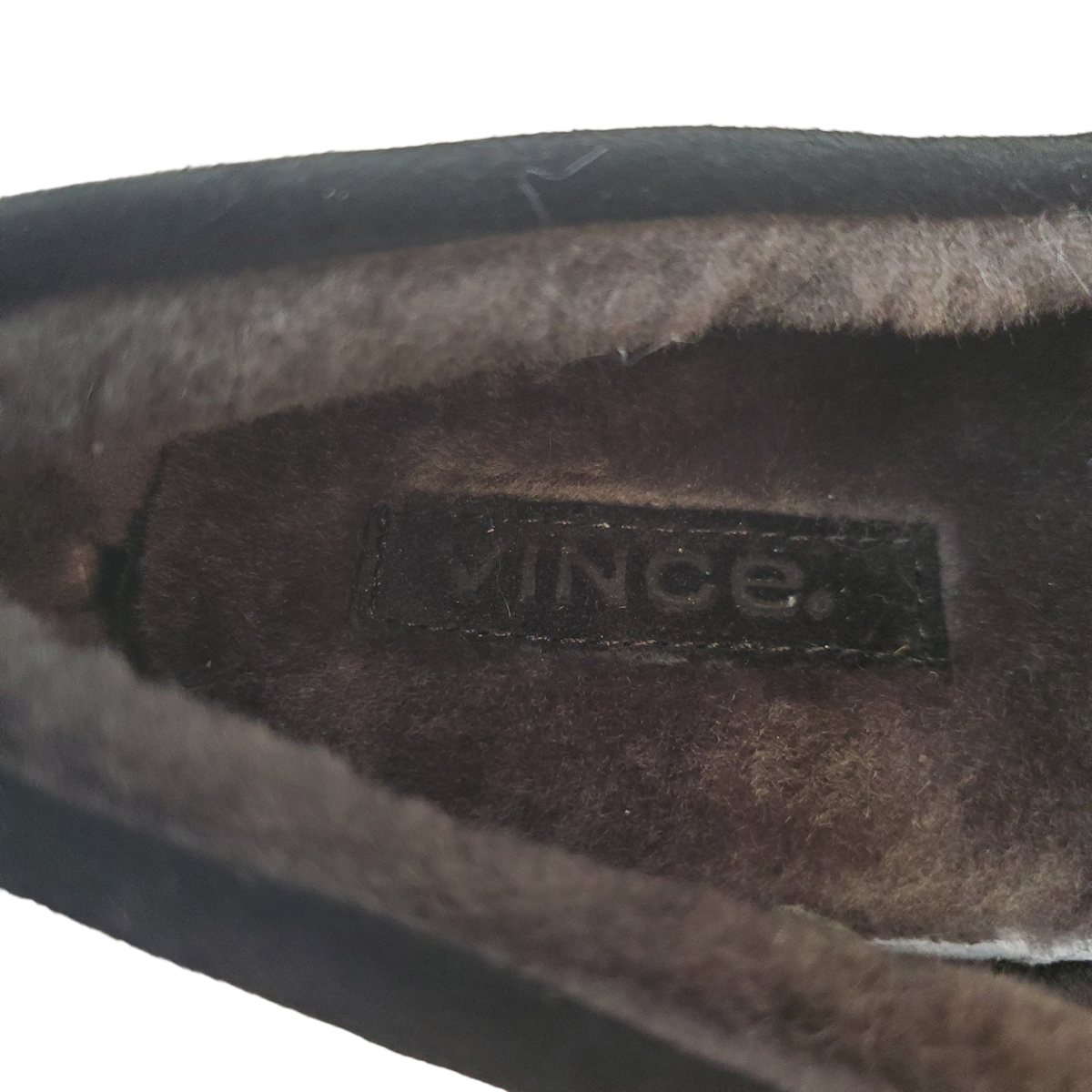 Vince Mens Gibson Suede Leather Slip On Sheepskin Fur lined Loafers 10M … Vince Mens Gibson Suede Leather Slip On Sheepskin Fur lined  main image 2