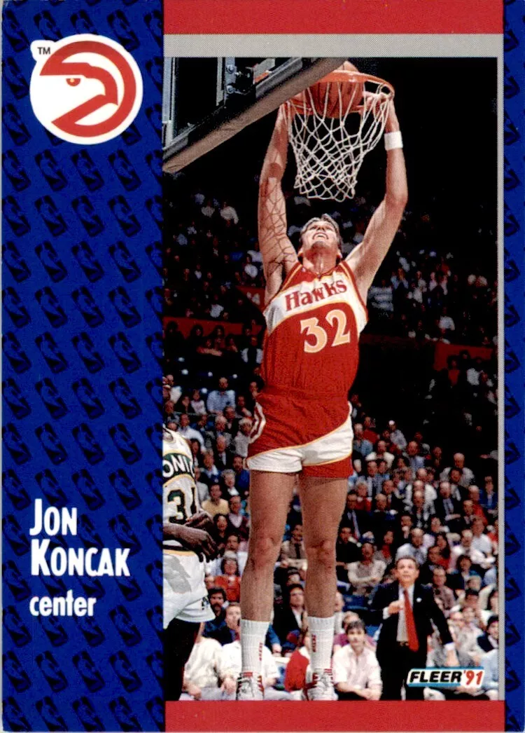 1991 92 Fleer Jon Koncak . Atlanta Hawks 2. eBay