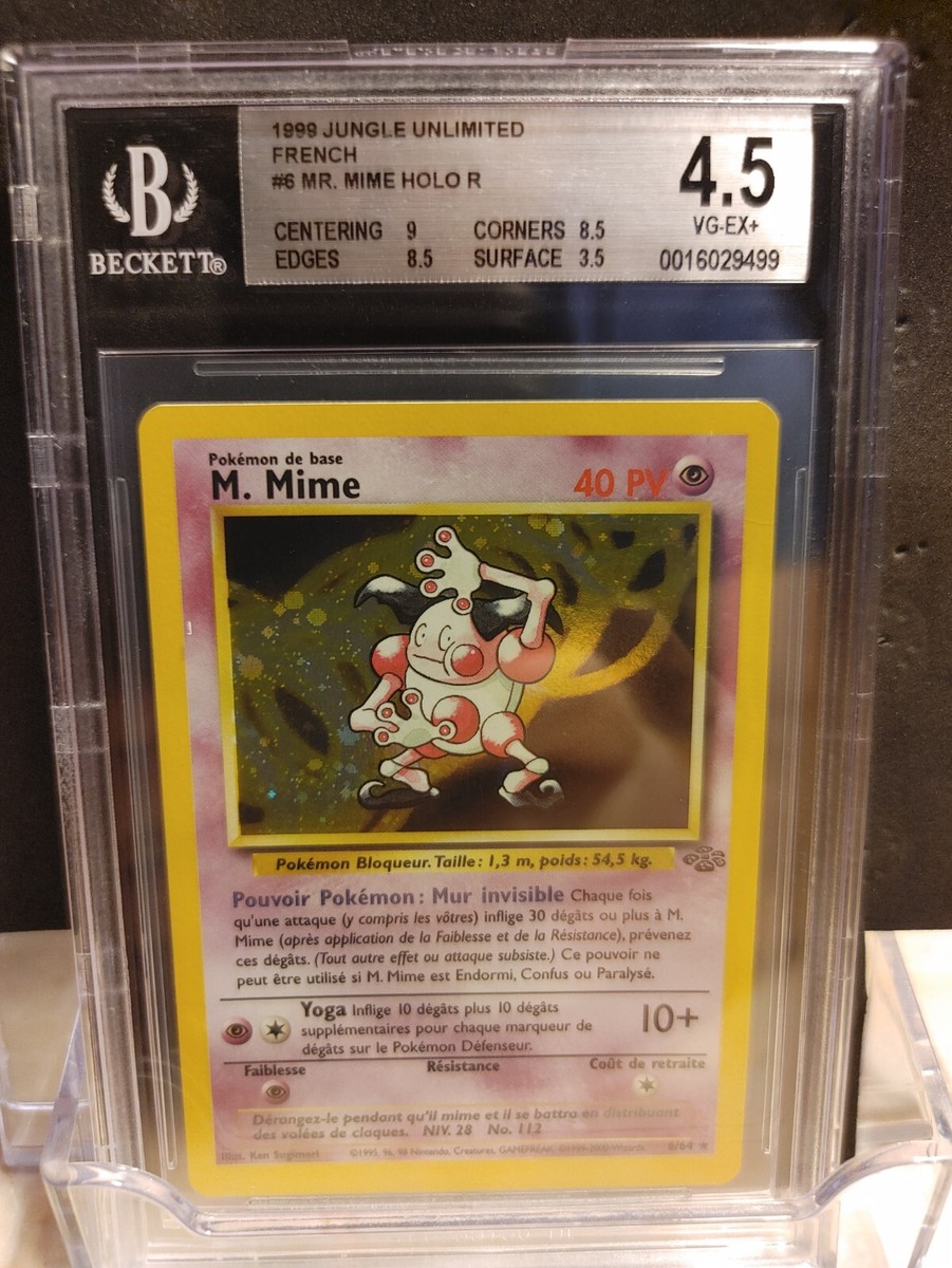Mr. Mime 1999 Pokemon Jungle Unlimited French HOLO R BGS GRADED
