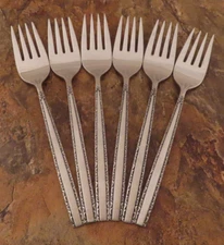 Oneida Via Roma Set of 6 Salad Forks Community Stainless Flatware Lot C