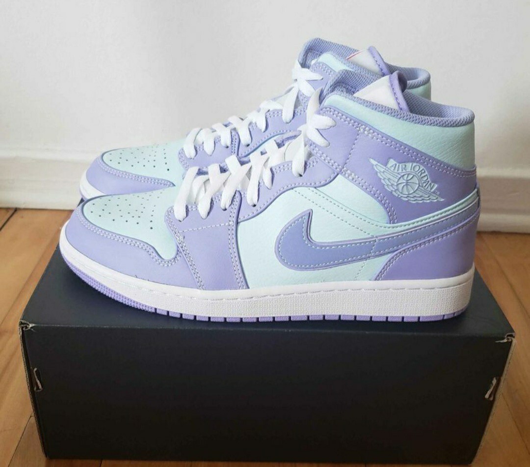 Nike Air Jordan Retro Mid Purple Aqua Pulse 554724500 Size 10