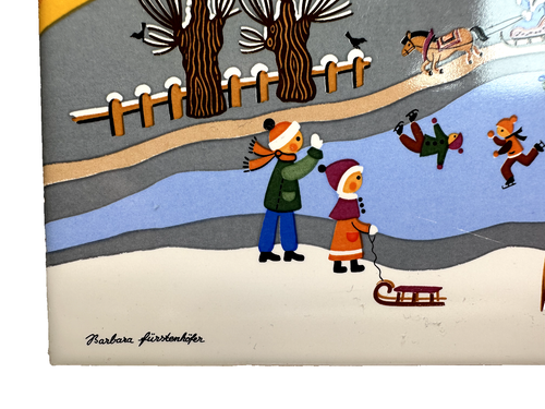 Barbara Fürstenhöfer Four Seasons Winter Scene 6" Square Ceramic Tile Decorative - 第 4/8 張圖片