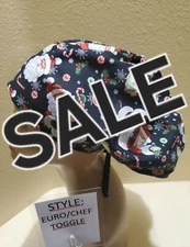 Cookies for Santa Christmas SALE Women's  Euro/Chef Surgical Scrub Hat/Cap 
