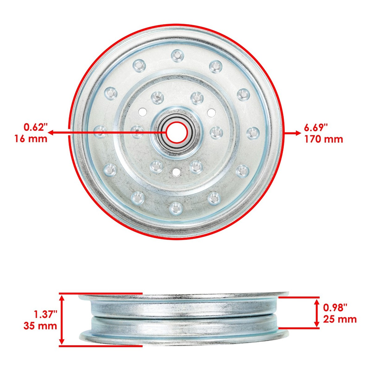 Deck Pulley for Land Pride FDR2584 RAZOR Z44 Z48 Z52 Z54 ZSR54