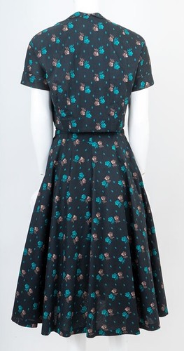 Vintage 1950s L'Aiglon Sundress W/ Shrug Gorgeous Colors Wonderful Print - Picture 8 of 10