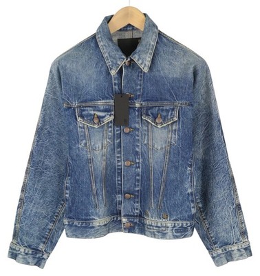 R13 Raglan Trucker Jkt Women Jacket M Kelly Tex Buttoned Faded Washed Denim *