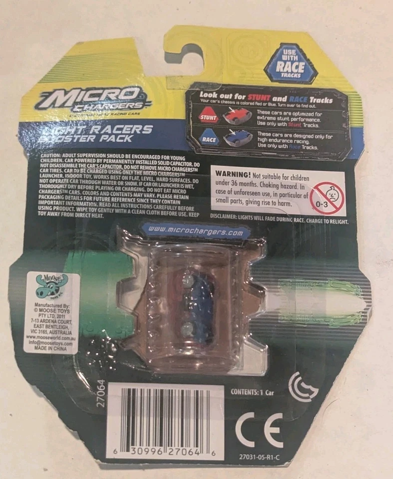 Micro Chargers Electronic Racing Light Up RED Car Racer Booster Pack 2011 Rare - Image 2 of 4