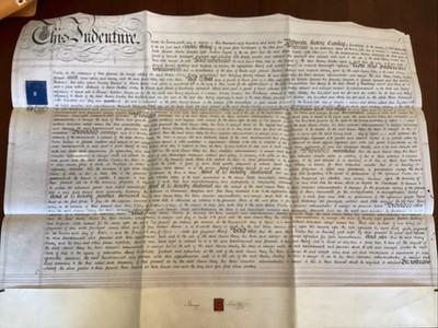1865 English Indenture Studley Signed Henry Bailey Garden Land Wax Seals Vellum