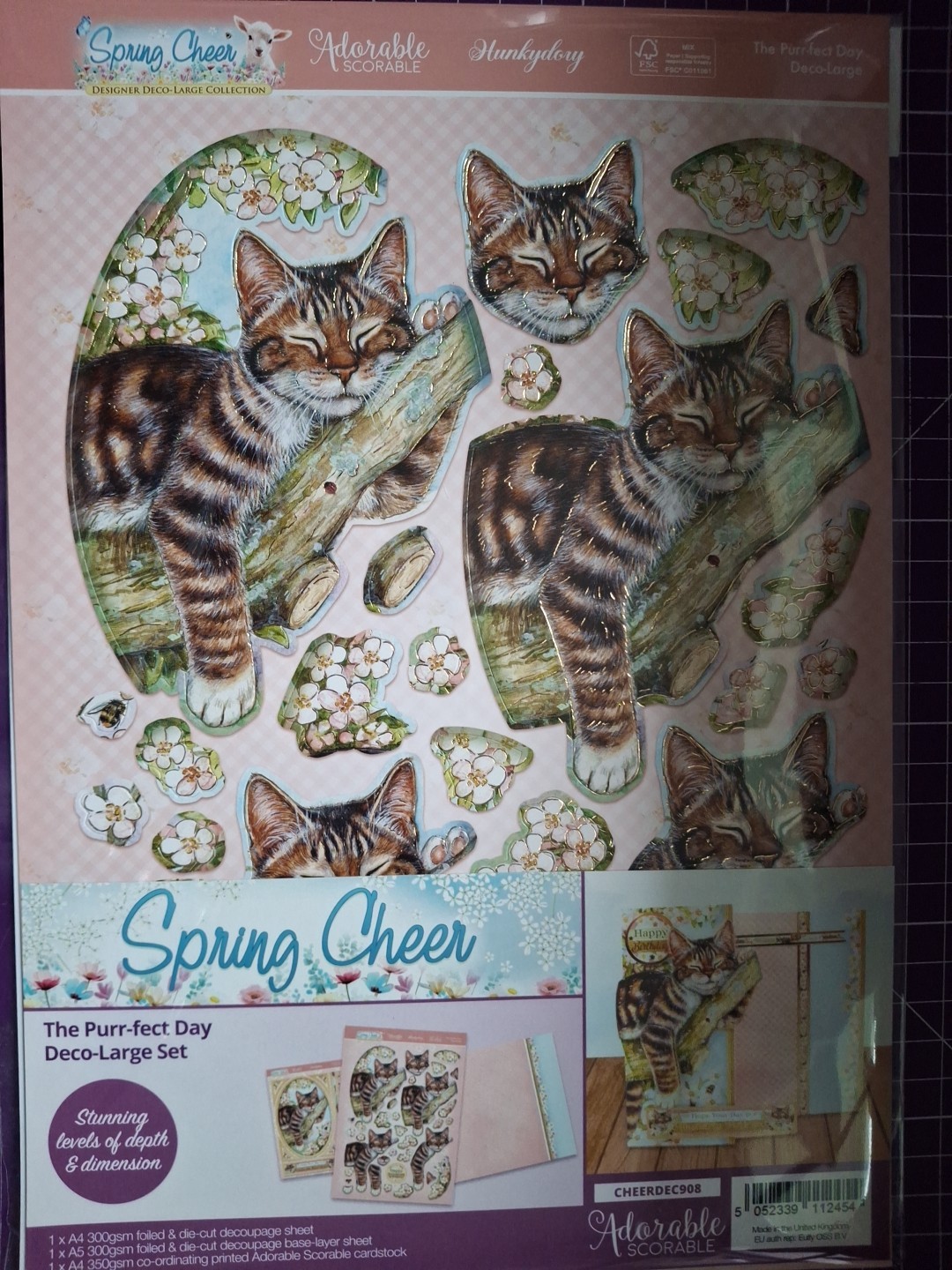 Hunkydory Spring Cheer Designer Deco Large Set The Purr-fect Day