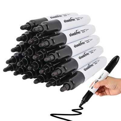 cloudriver Jumbo Size Permanent Markers, Black, 20 Pack, Large Permanent Mark...