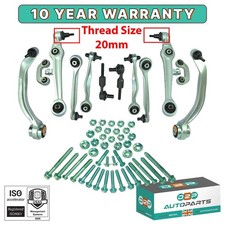 FRONT SUSPENSION WISHBONE TRACK CONTROL ARMS KIT 20MM BALL JOINTS FOR AUDI A4 A6