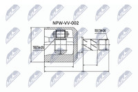 Gelenksatz Antriebswelle NTY NPW-VV-002 FüR C70 Volvo 850 S70 V70 874 1 875 876