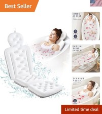 Full Body Bath Pillow for Bathtub, Thick Bathtub Cushion with Laundry Bag, Lu...