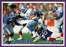Barry Sanders Detroit Lions 1992 Pacific Triple Folders Football 3-1/2" x 5" #8