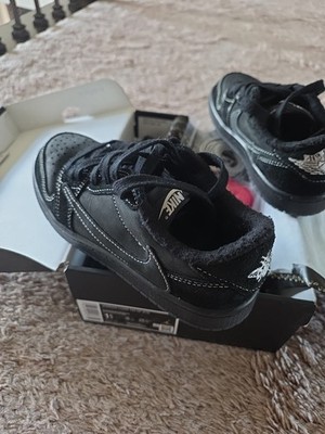 Size 1.5Y - Jordan 1 Retro Low OG SP x Travis Scott Black Phantom