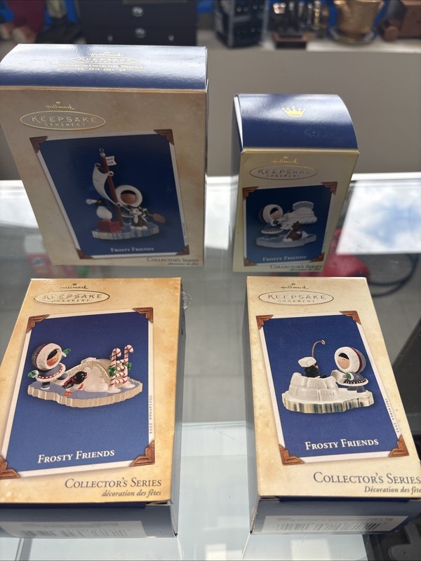 2003 Hallmark Frosty Friends Ornament  Bundle 4 Pack Bundle Lot 
