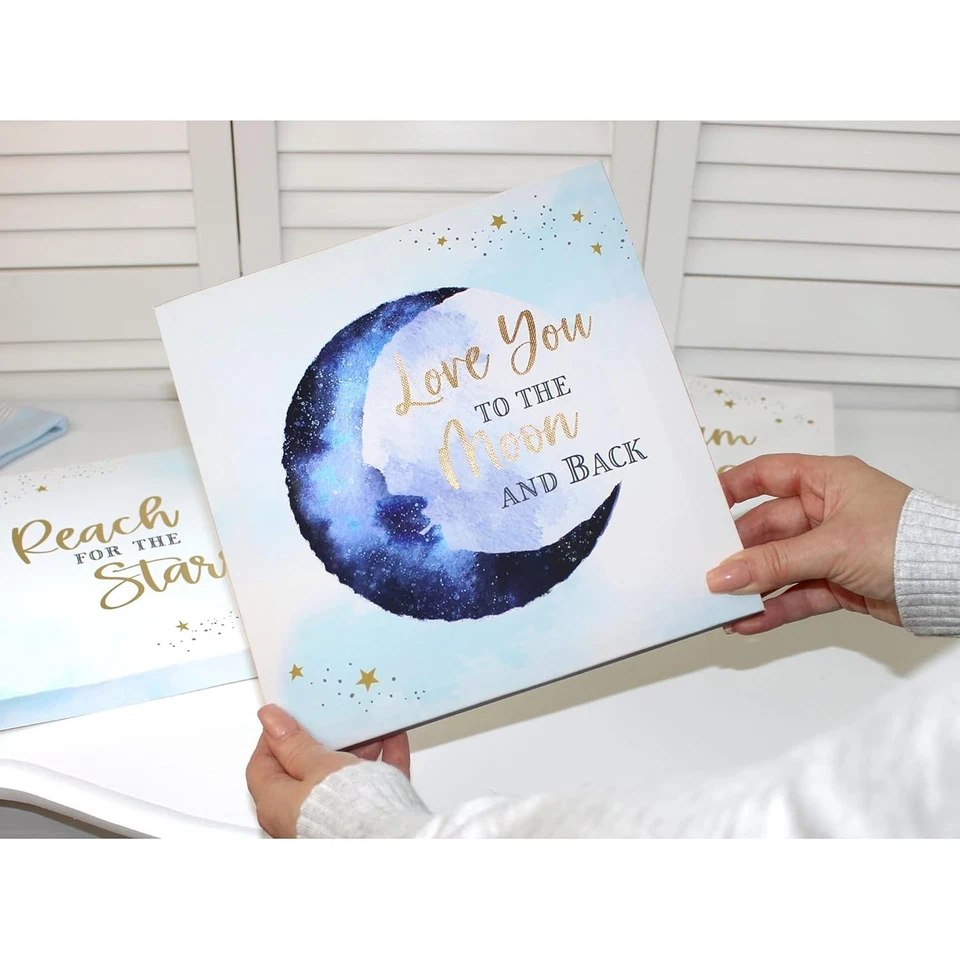 Lillian Rose Love You to The Moon and Back Baby Nursery Canvas Picture Set  - Изображение 4 из 4