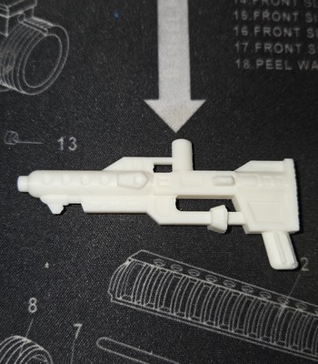 Transformers G1 Ultra Magnus 3D Printed Replacement Gun With 2 Post