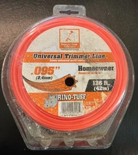 RINO-TUFF .095 Homeowner Weedeater Universal Trimmer String Line 136’ ORANGE
