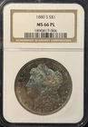 1880-S MORGAN DOLLAR NGC MS66 PL PRETTY COLOR!