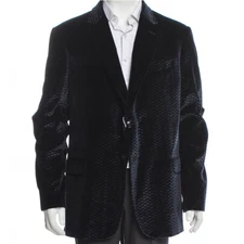 New Giorgio Armani Collezioni evening jacket blazer 58 US 46 velvet navy $1095