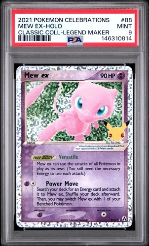 2021 POKEMON CELEBRATIONS CLASSIC COLLECTION #88 MEW EX-HOLO PSA 9