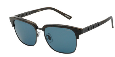 RARE Chopard SCH B30 Men's Sunglasses Wood Grain Frame Polarized Blue Lens