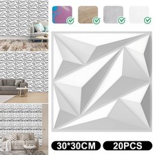 Wall Art PVC 3D Wall Panels Diamond Decorative Creative for Interior Wall Decor
