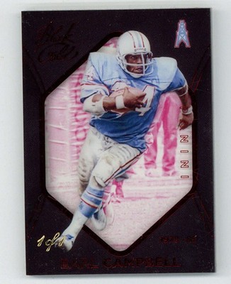 2014 Panini Black Gold Printing Plate Earl Campbell Oilers Real 1