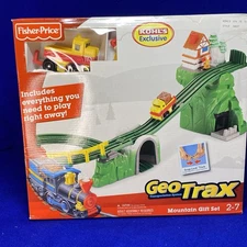 GeoTrax Mountain Gift Set -- mountain +tunnel +tracks +vehicle +figure -- NEW