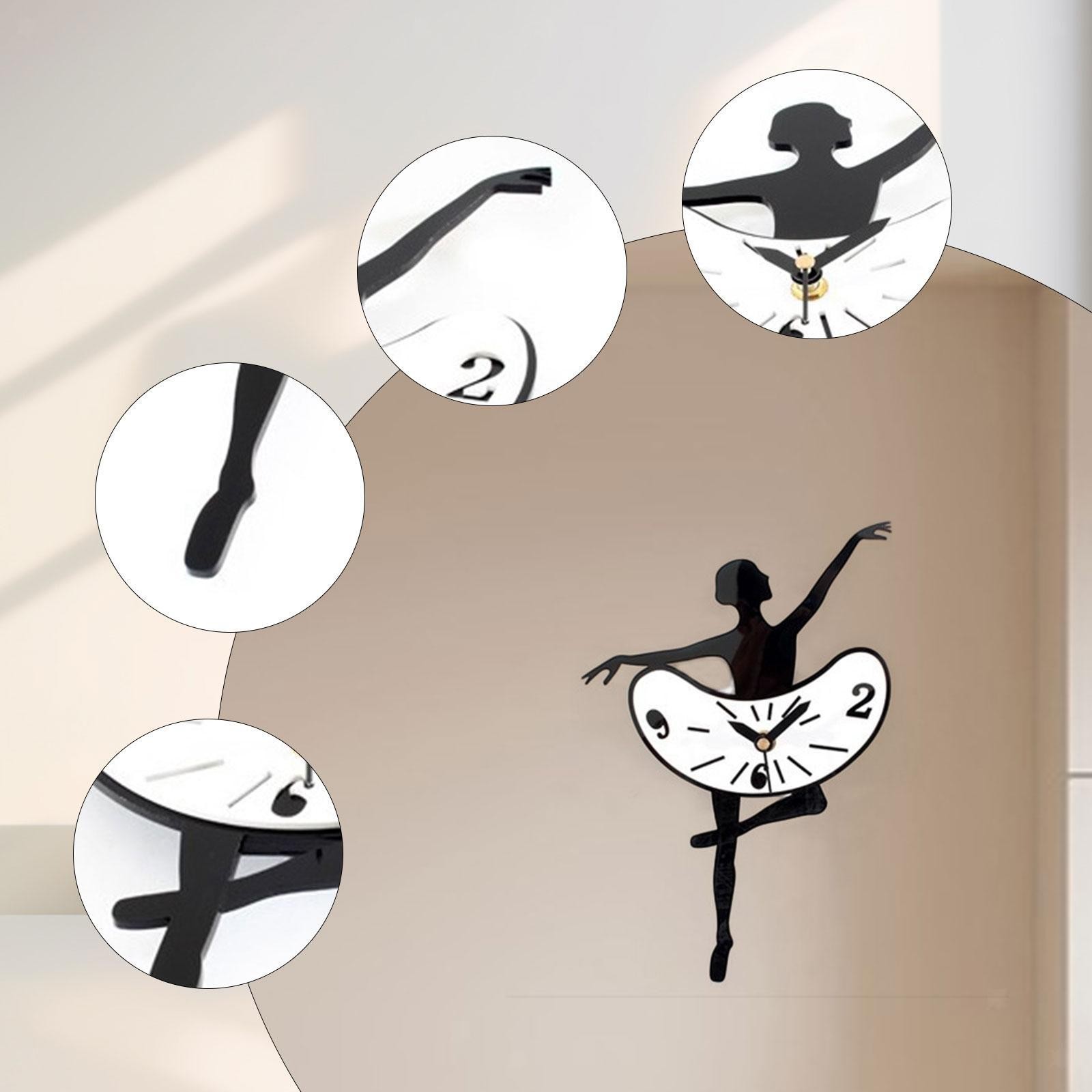 Orologio da parete ballerina, regalo unico, decorazione per studio di danza,