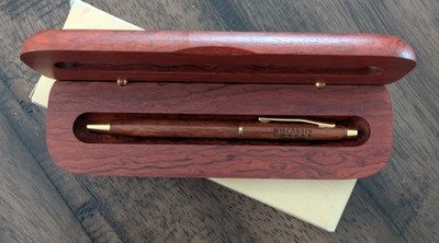 PEN SET with Wooden Box WISCONSIN CHEESE Der Grune Punkt Black Ink