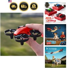 V995 Red Mini Drone for Kids and Beginners,Indoor RC Quadcopter Plane with 3D...