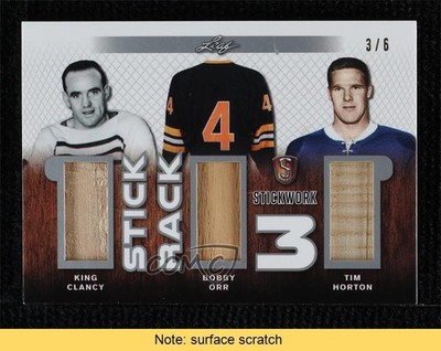 2018 Leaf ITG Stickwork Silver 3/6 King Clancy Bobby Orr Tim Horton READ 11jd