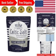 1.1lb Organic Fine Ground Celtic Sea Salt - Natural Flavor for Culinary Use