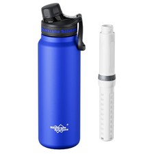 Membrane Solutions C3 Filtered Water Bottle 32oz Stainless Steel Portable Water