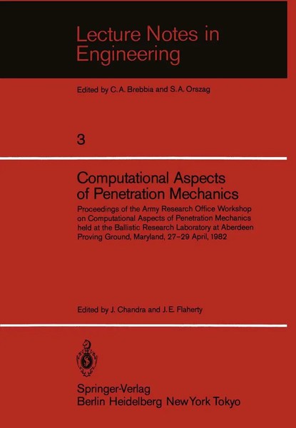 Computational Aspects Of Penetration Mechanics J. Chandra (U. A.) Taschenbuch-image