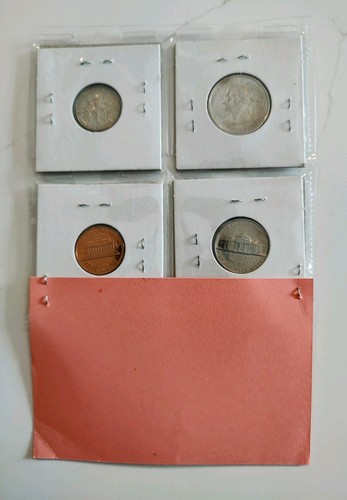 RARE PROOF SET OF COINS 62'PENNY 64'NICKEL 80'DIME 03'STATEHOOD - Picture 2 of 2