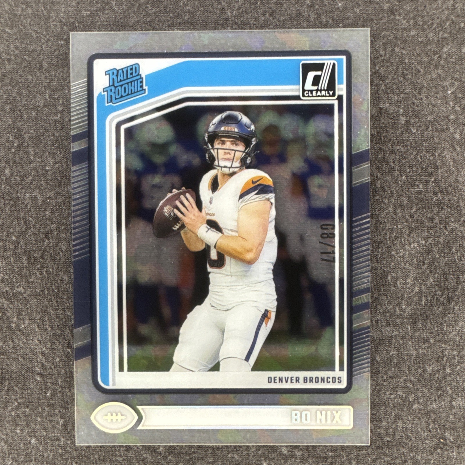 2024 Donruss Clearly Bo Nix FOTL RATED ROOKIE ICE 8/17 BRONCOS RC #56🔥 🔥
