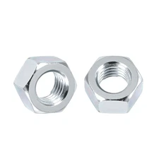 25pcs Hex Nuts - [1/2"-13] Carbon Steel Grade 8 Hardware Nuts, Blue-white