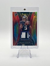 2024 Panini Select Michael Penix Jr Draft Selections Material Tie-Dye Prizm #/25